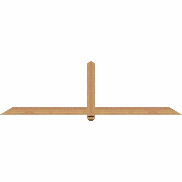 Ekena Millwork Eugene Smooth Timber Gable Bracket, Western Red Cedar, 84"W x 24"H x 3 1/2"D x 3 1/2"F, 7/12 Pitch GBW084X24X0404EUG00SWR - main